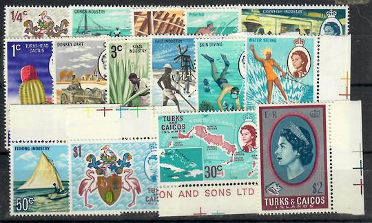 TURKS & CAICOS ISLANDS 1971 Decimal Definitives. Set of 14. - 23041 - UHM
