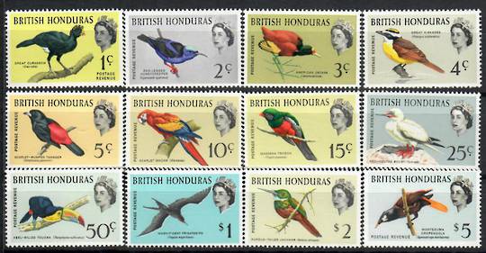 BRITISH HONDURAS 1962 Elizabeth 2nd Birds Definitives. Set of 12. - 23047 - Mint