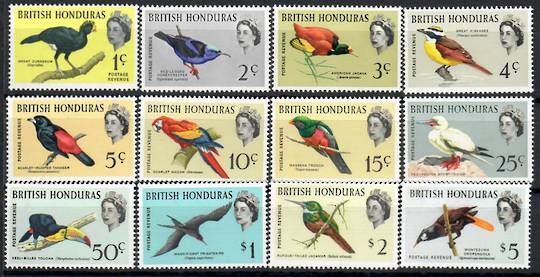 BRITISH HONDURAS 1962 Elizabeth 2nd Birds Definitives. Set of 12. - 23048 - UHM