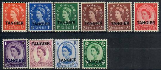 TANGIER 1956 Elizabeth 2nd Definitives. Set of 10. - 23105 - Mint