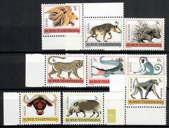 BOPHUTHATSWANA 1977 Definitives Animals. Set of 17. - 23109 - LHM