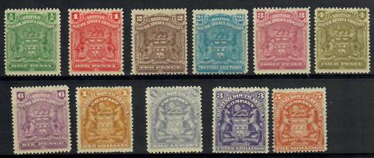 RHODESIA 1898 Definitives. Set of 11 to the 5/-. Mostly lightly hinged. - 23116 - LHM