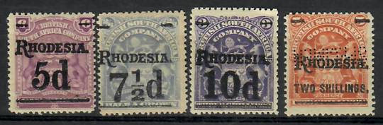 RHODESIA 1900 Surcharges. Set of 4. - 23120 - Mint