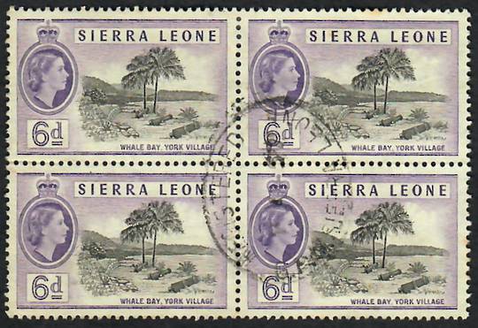 SIERRA LEONE 1956 Elizabeth 2nd Definitives 1½d and 6d in blocks of 4. - 23132 - UHM