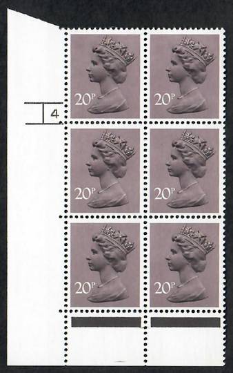 GREAT BRITAIN 1976 Machin 20p Dull Purple. Plate 4 with Dot and Plate 4 with no dot. - 23220 - UHM
