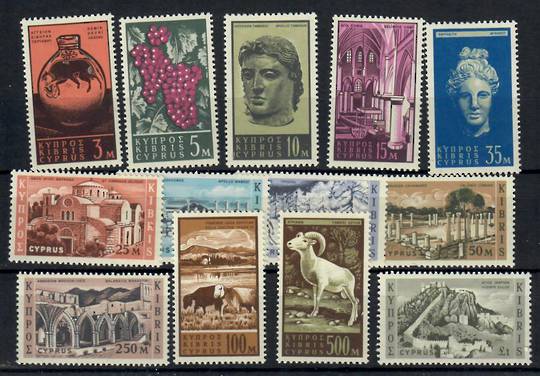 CYPRUS 1962 Definitives. Set of 13. - 23254 - Mint