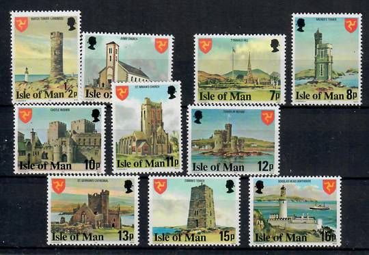 ISLE OF MAN 1978 Definitives. 10 values of the "a" set, perf 14½. Includes the 16p which catalogues at £26. - 23276 - UHM