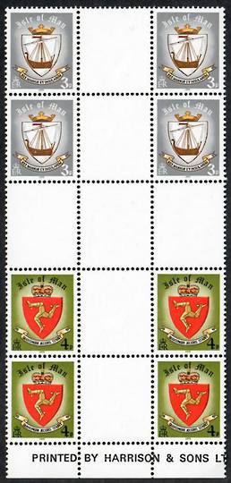 ISLE OF MAN 1979 Millennium of Tynewald. Block of 4 gutter pairs 3p and 4p. - 23279 - UHM