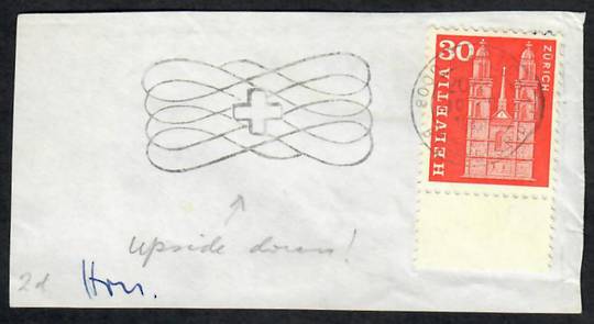 SWITZERLAND 1968 cancellation inverted. - 23314 - Postmark