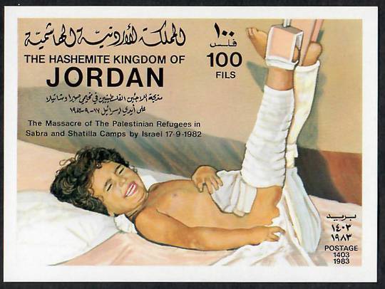 JORDAN 1983 Massacre of Palestinian Refugees in Sabra and Shatilla. Miniature sheet. - 23478 - UHM