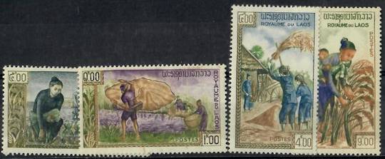 LAOS 1963 Freedom from Hunger. Set of 4. - 23480 - Mint