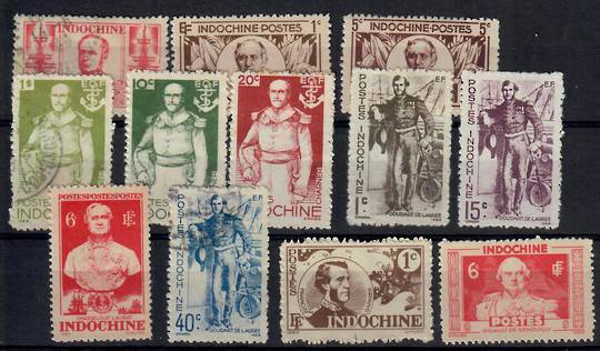 INDO-CHINA 1943 Famous Sailors. Set of 12. Mainly mint but some used. The used have a higher catalogue. - 23482 - Mixed
