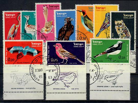 ISRAEL 1963 Birds. Set of 10 with tabs. - 23504 - VFU