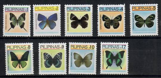 PHILIPPINES 2008 Butterflies. Set of 9. - 23509 - UHM