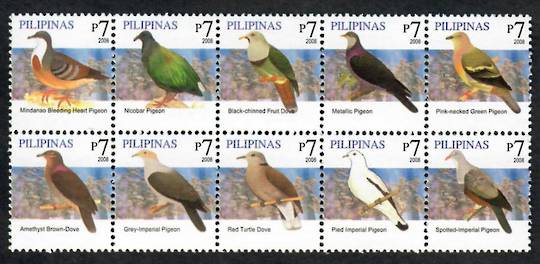 PHILIPPINES 2008 Birds. 14 values. - 23513 - UHM