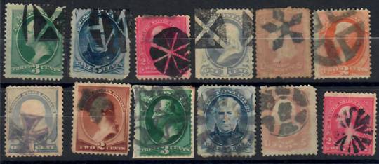 USA Cork Cancels. 12 items. All different. - 23605 - Used