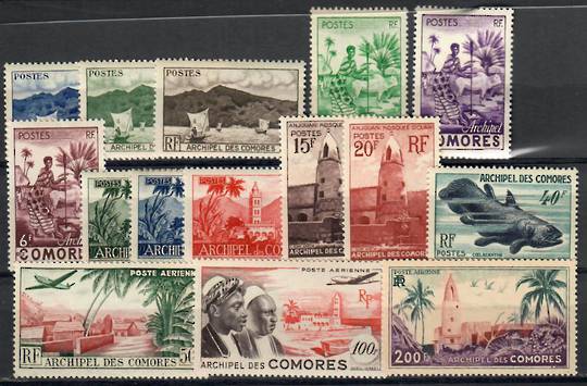 COMORO ISLANDS 1950 Definitives. Set of 15. - 23701 - UHM