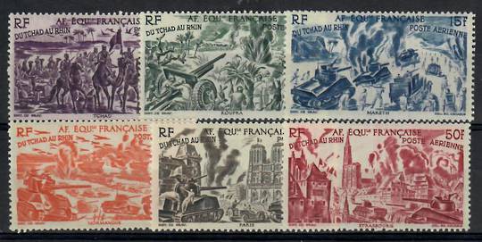 FRENCH EQUATORIAL AFRICA 1946 From Chad to the Rhine. Set of 6. - 23705 - LHM