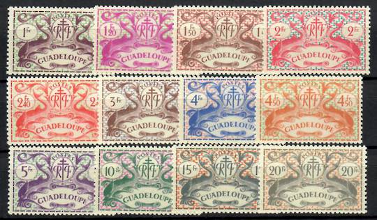 GUADELOUPE 1945 Definitives. Set of 19. - 23714 - LHM