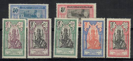FRENCH INDIAN SETTLEMENTS 1922 Definitives. Set of 7. - 23717 - LHM