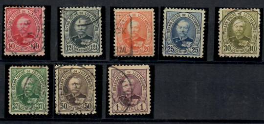 LUXEMBOURG 1891 Definitives. Eight values. Perf 11½x11. - 23732 - Used