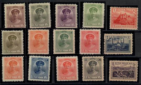 LUXEMBOURG 1921 Definitives. Set of 15. - 23736 - Mint
