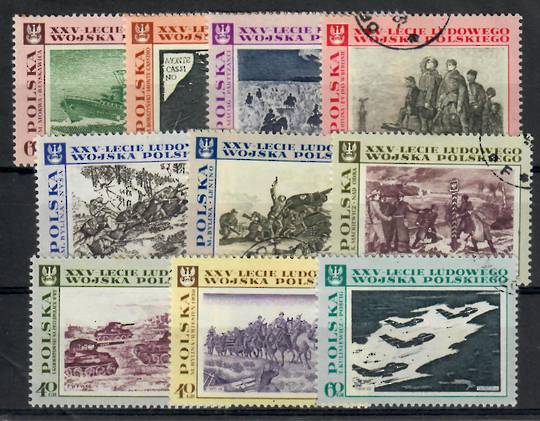 POLAND 1968 25 Anniversary of the Polish Peoples' Army. Set of 10. - 23752 - VFU