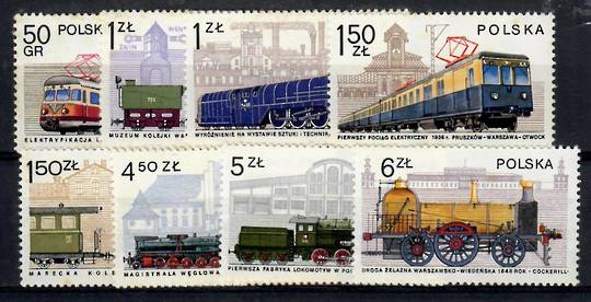 POLAND 1978 Railway Engines. Set of 8. - 23775 - UHM