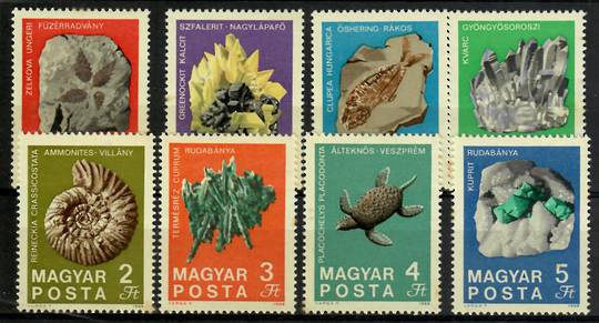 HUNGARY 1969 Centenary of the Hungarian Geological Institute. Minerals and Fossils. - 23784 - UHM