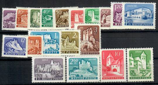 HUNGARY 1960 Definitives Castles. Set of 21. - 23791 - UHM