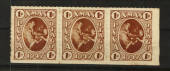 NEW ZEALAND 1947 Cinderella. PSSA Otago Christmas Seal 1d value in strip of three in fine never hinged condition. - 24035 - Cind