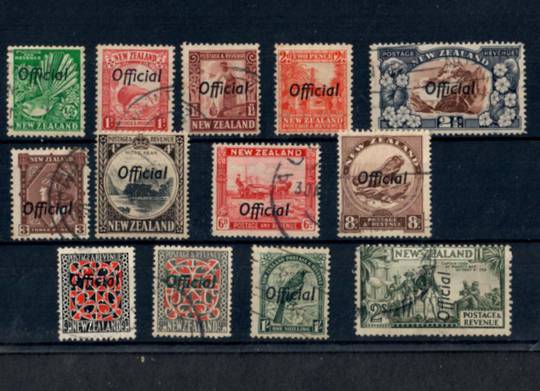 NEW ZEALAND 1935 Pictorial Officials. Set of 13. Good used set. - 24038 - Used