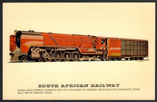 SOUTH AFRICAN RAILWAY 42" Guage Express with Heat Exchanger. Collectors card. - 240556 - Postcard