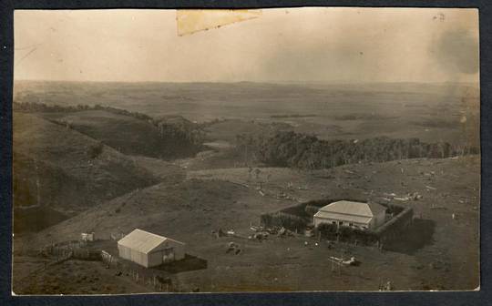 AERIAL VIEW of typical New Zealand Farm. Real Photograph - 241429 - Postcard
