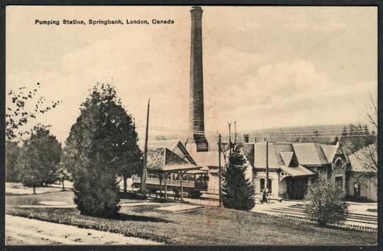 CANADA Postcard of Pumping Station Springbank London. Tram. - 241838 - Postcard