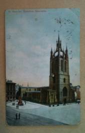 Coloured postcard of St Nicholas Cathedral Newcastle. Tired. - 242607 - Postcard