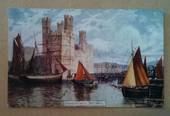 Coloured postcard of Carnarvon Castle. - 242614 - Postcard