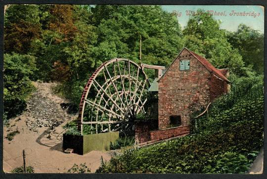 IRONBRIDGE The Big Wheel. Coloured Postcard. Posted from Madeley Salop to Southport 1905. - 243348 - Postcard