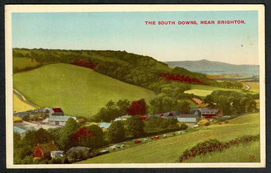 The South Downs near Brighton. Coloured Postcard. - 243349 - Postcard