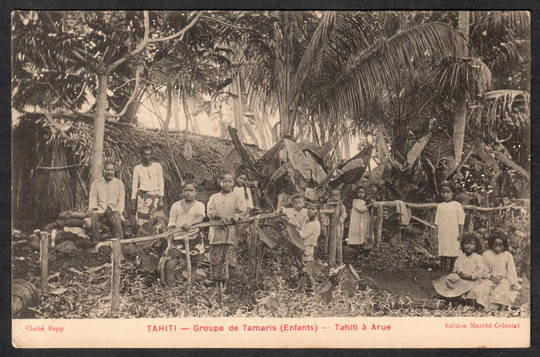 Postcard. Tahiti Groupe de Tamaris. Perfect condition. - 243832 - Postcard