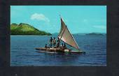 FIJI Coloured Postcard of Fijian Outrigger. - 243852 - Postcard