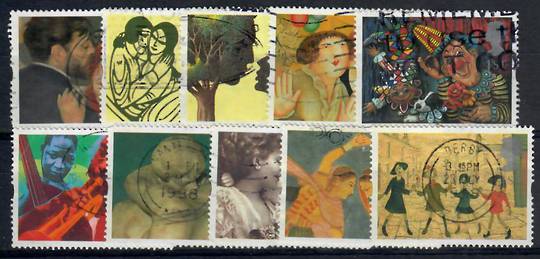 GREAT BRITAIN 1995 Greetings Art. Set of 10. - 24441 - Used