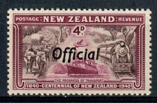 NEW ZEALAND 1940 Centennial Official 4d Transport. - 245 - UHM
