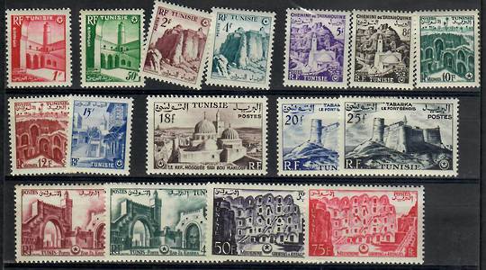 TUNISIA 1954 Definitives. Set of 16. - 24521 - LHM