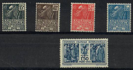 FRANCE 1930 International Colonial Exhibition. Set of 5. Simplified - 24525 - UHM