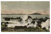 Coloured postcard of Lake Rotorua from Ohinemutu. - 245920 - Postcard