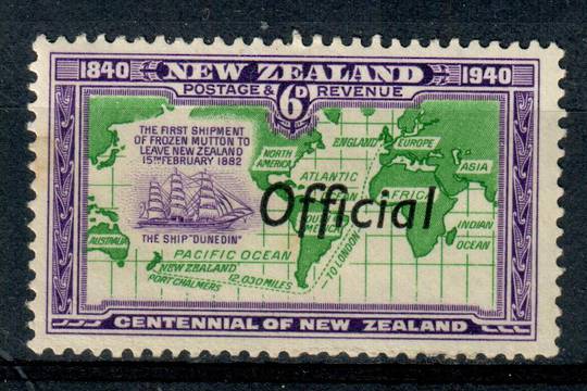 NEW ZEALAND 1940 Centenary Official 6d Emerald-Green and Violet. - 246 - UHM