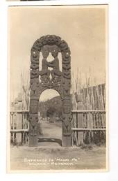 Real Photograph by lles of Entrance to Maori Pa Whakarewarewa Rotorua. - 246113 - Postcard