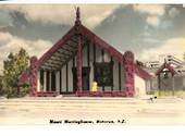 Coloured Real Photograph by N S Seaward of Maori Meetinghouse Rotorua. - 246123 - Postcard