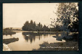 Real Photograph by Radcliffe of Lake in the Park Masterton. One bad corner. - 247861 - Postcard